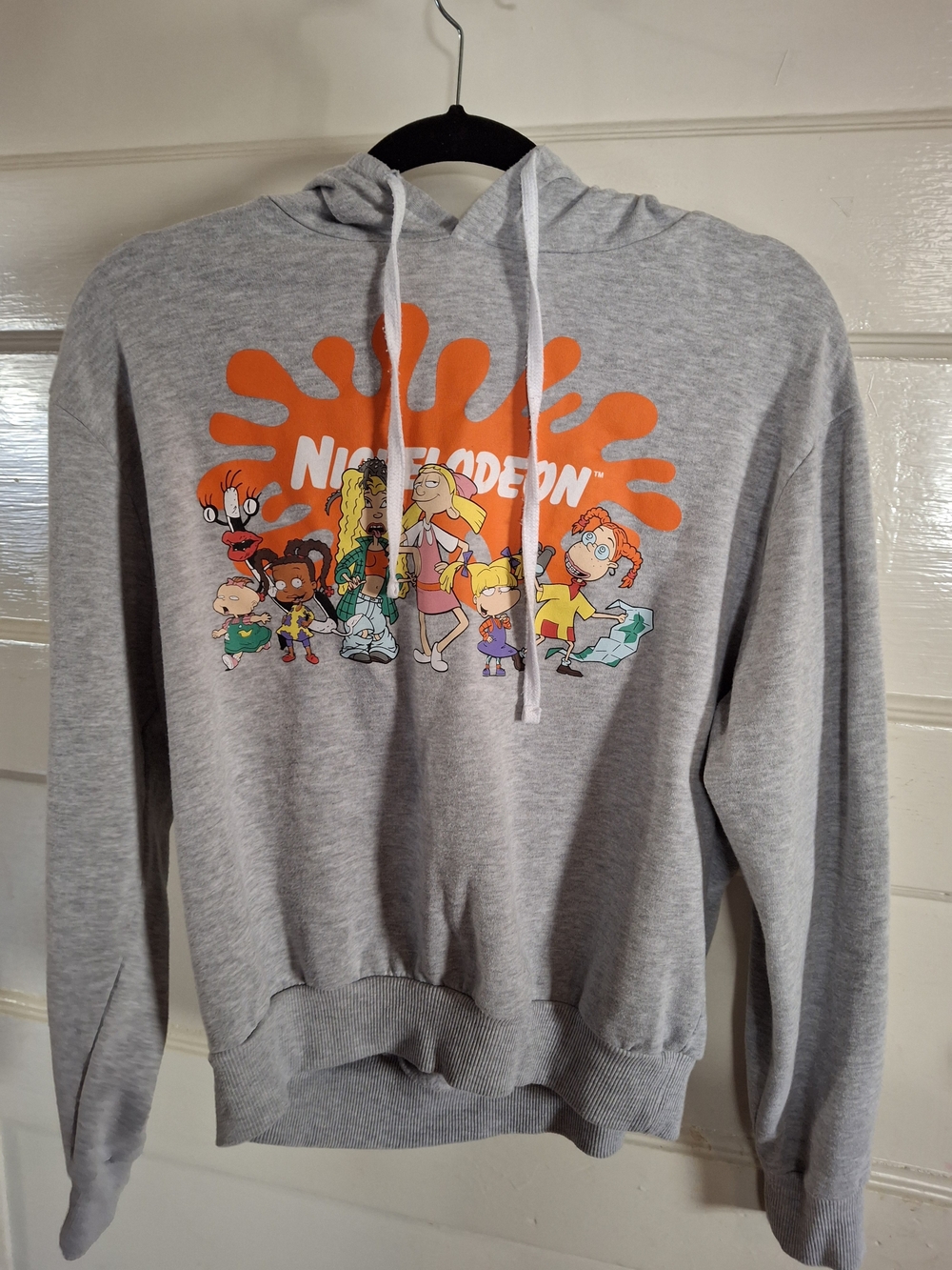 Nickelodeon 90s Cartoon Characters Gray Hoodie XL CFD 142